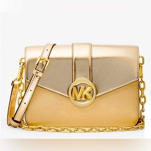 NWT Michael Kors Carmen Metallic Convertible Shoulder Bag. All offers considered